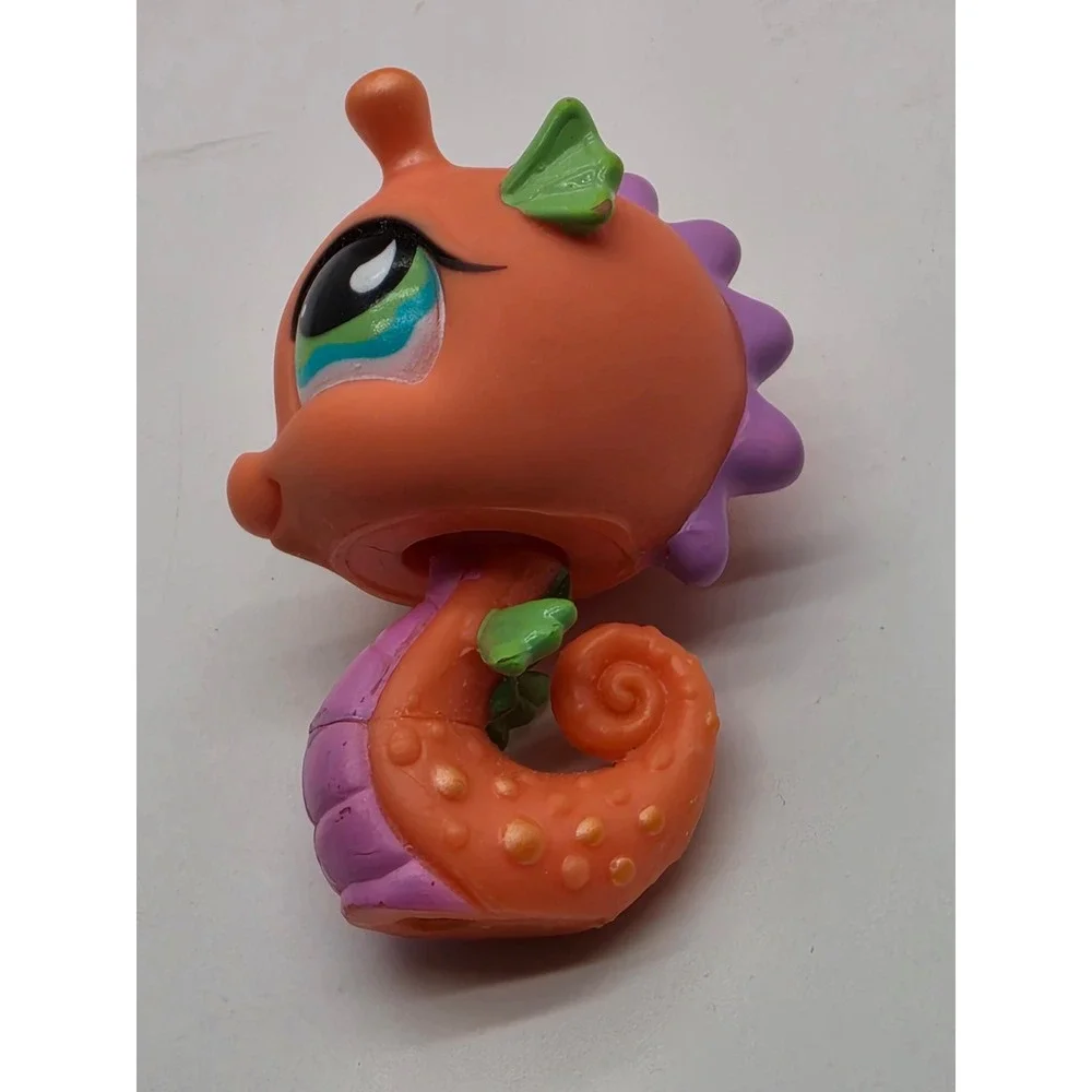 Littlest Pet Shop Seahorse #802 relaxing bathtub dollhouse Figure Accessory lot